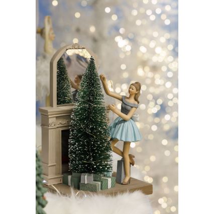 LED-joulukoriste 10xLED/3xAAA lämpimänvalkoinen