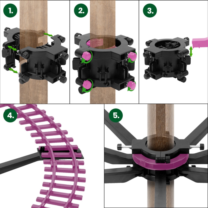 LED Joulukoriste 10xLED/4xAA juna