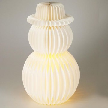 LED joulukoriste 12xLED/3xAA 39 cm lämmin valkoinen lumiukko