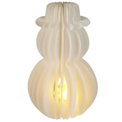 LED joulukoriste 12xLED/3xAA 39 cm lämmin valkoinen lumiukko