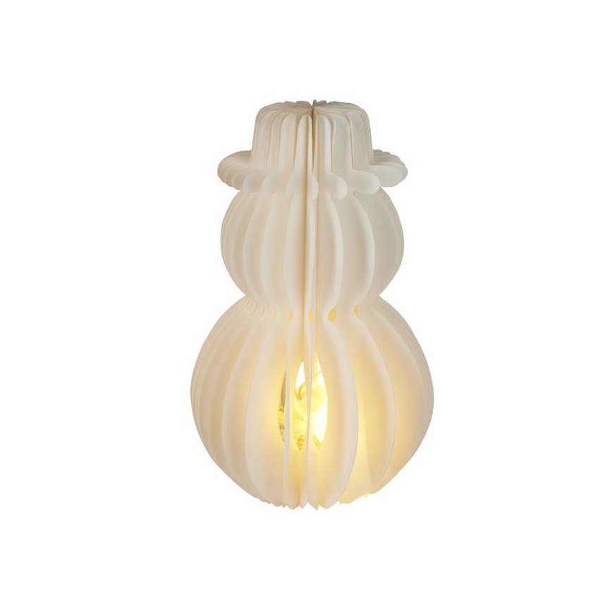 LED joulukoriste 12xLED/3xAA 39 cm lämmin valkoinen lumiukko