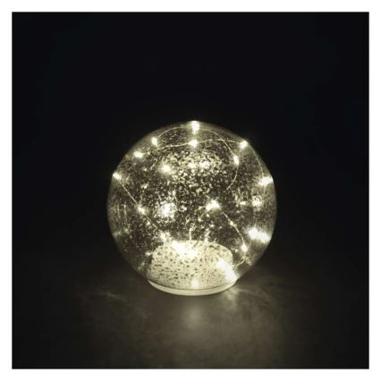 LED-joulukoriste 20xLED/3xAA, pallo, Ø 15 cm