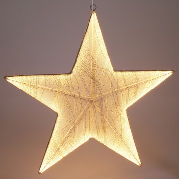 LED-joulukoriste 248xLED/6W/230V 59 cm lämmin valkoinen tähti/kultainen