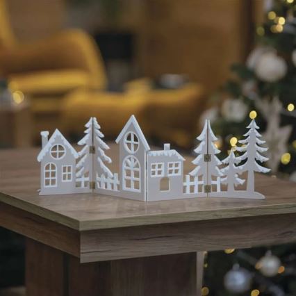 LED-joulukoriste 40xLED/2xAA lämmin valkoinen kaupunki