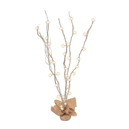 LED Joulukoriste 40xLED/3xAA hopea