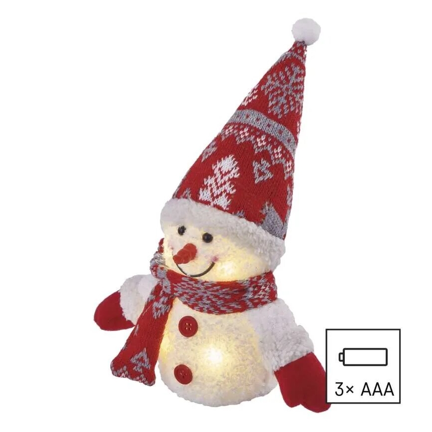 LED Joulukoriste 4xLED/3xAAA lumiukko