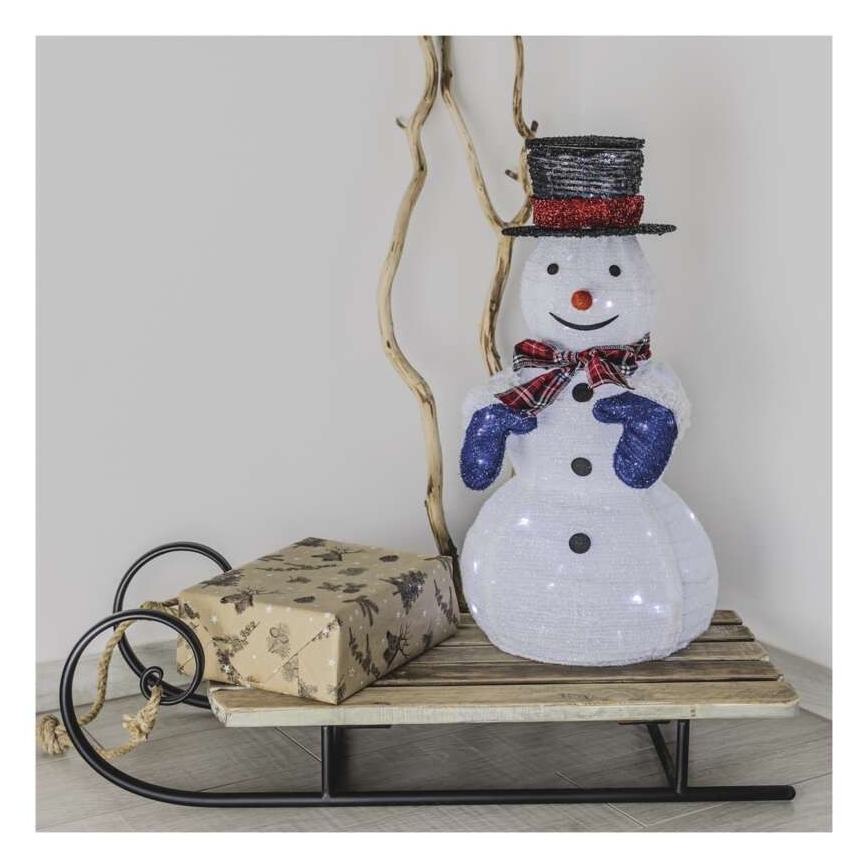 LED-joulukoriste 60 LEDiä, 60 cm, IP44, kylmävalkoinen