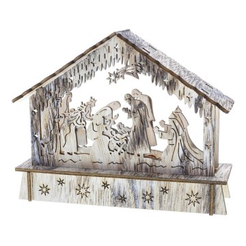 LED-joulukoriste 6xLED/2xAA lämmin valkoinen