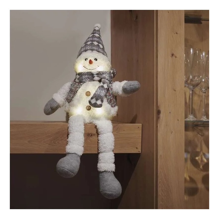 LED Joulukoriste 6xLED/3xAA lumiukko