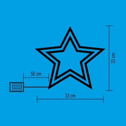 LED Joulukoriste ikkunaan 35xLED/3xAA lämmin valkoinen