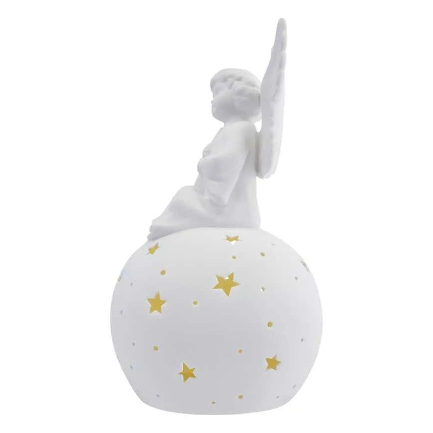 LED joulukoriste LED/0,4W/2xAA keramiikkainen enkeli