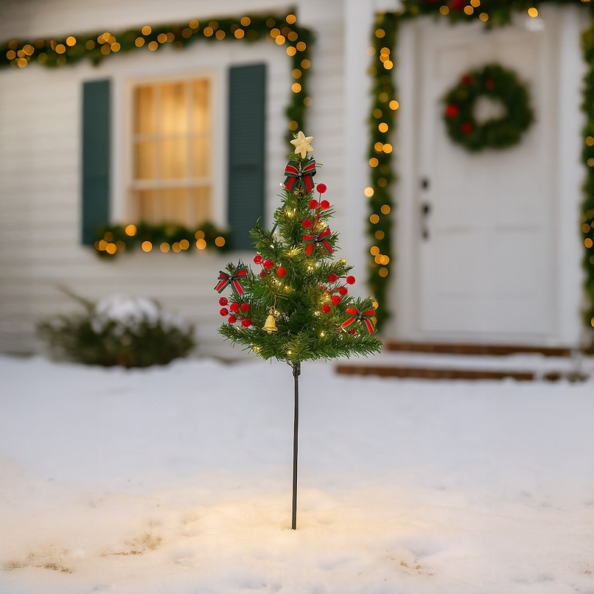 LED joulukoriste LED/1W/230V 75 cm IP44 vihreä