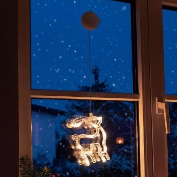 LED joulukoriste LED/3xAAA/lämmin valkoinen poro