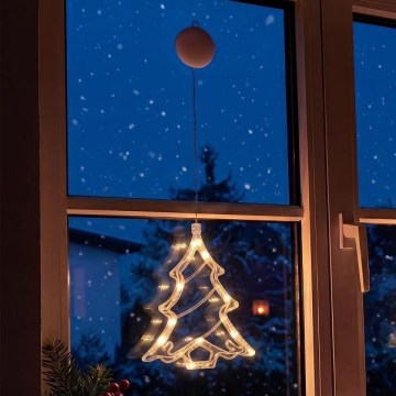 LED joulukoriste LED/3xAAA/lämpimänvalkoinen kuusi