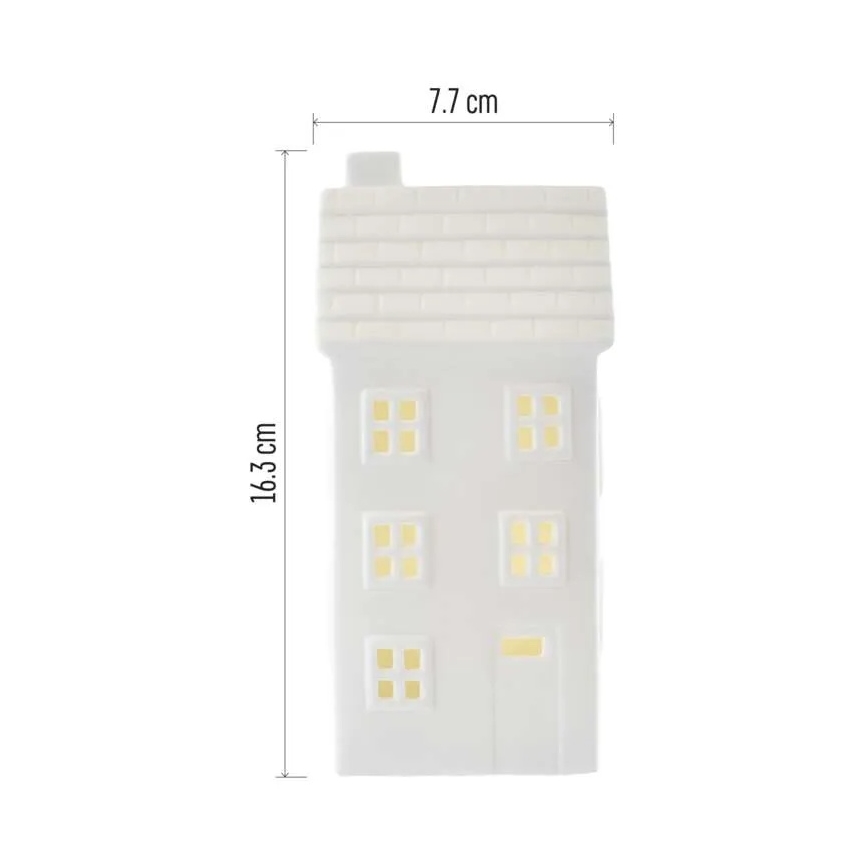 LED joulukoriste LED/CR2032 talo