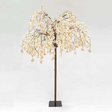 LED Joulukoristeinen keinotekoinen puu KIRSIKKAPUU 288xLED/230V 2,5 m kirsikka