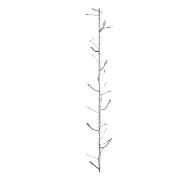 LED-joulukoristevaloketju sisäkäyttöön NANO 100xLED/3xAA 2,9m vaaleanpunainen