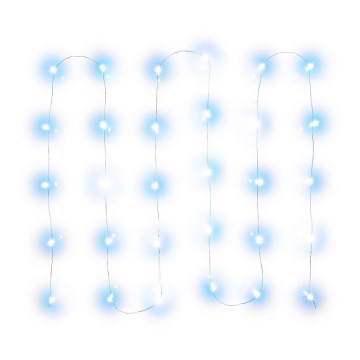 LED jouluköynnös 30xLED/3xAA 3,3m kylmänvalkoinen