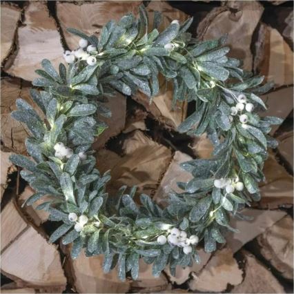 LED-joulukranssi 25xLED/3xAA, halkaisija 35 cm