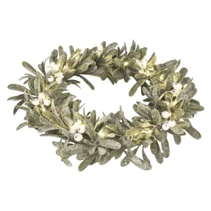 LED-joulukranssi 25xLED/3xAA, halkaisija 35 cm