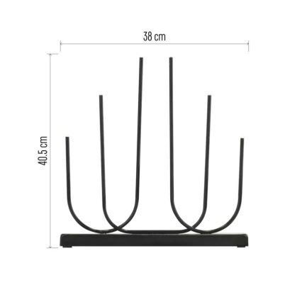 LED-joulukynttelikkö 6xLED/2xAA musta
