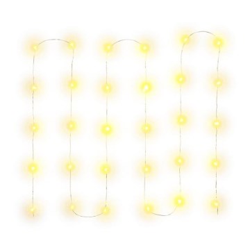 LED-jouluvaloketju 30xLED/3xAA 3,3m lämmin valkoinen