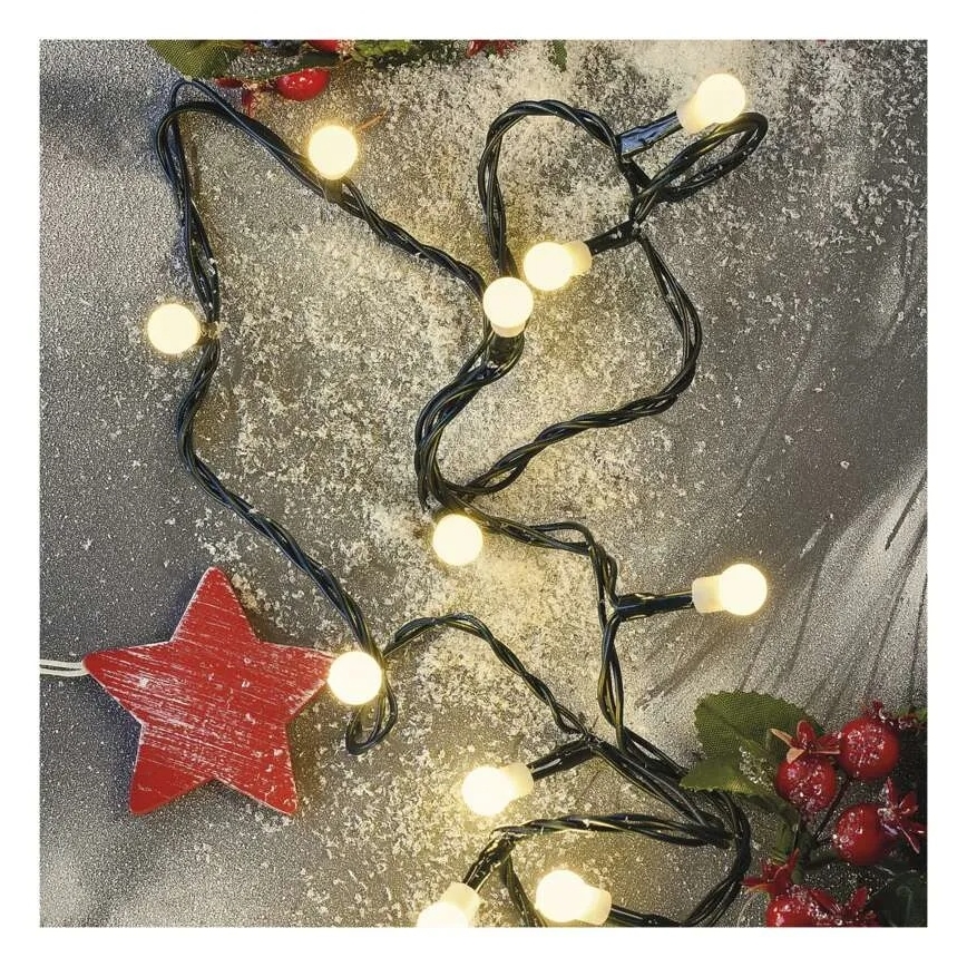 LED-jouluvaloketju 80xLED/230V/8 toimintoa 13m IP44 lämmin valkoinen