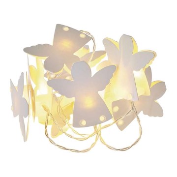 LED Jouluvaloketju CHAIN 10xLED/2xAA 1,65m lämmin valkoinen