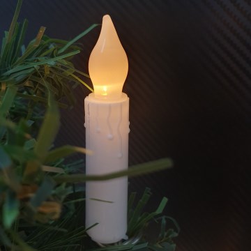 LED-jouluvalosarja 10×LED/2×AA, 1,65 m, lämmin valkoinen, kynttilänmuotoiset valot