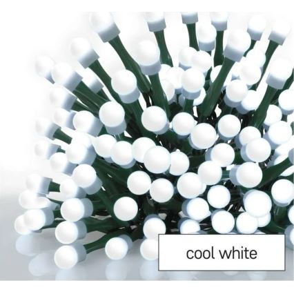 LED-jouluvalosarja 200 LED/8 toimintoa 20 m IP44 kylmänvalkoinen