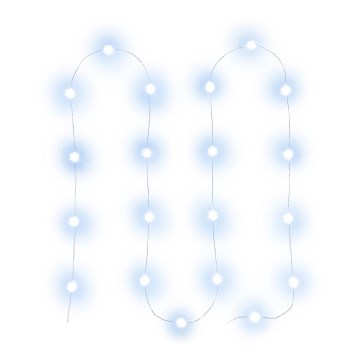 LED-jouluvalosarja 20xLED/2xAA 2,3m kylmänvalkoinen