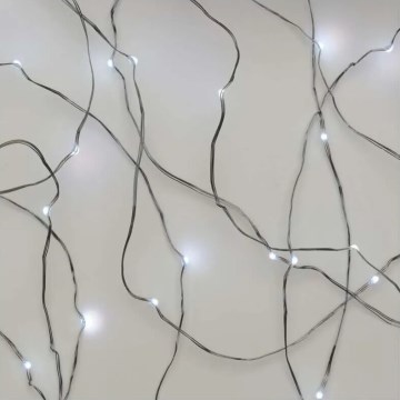 LED-jouluvalosarja 20xLED/2xAA 2,4m kylmänvalkoinen
