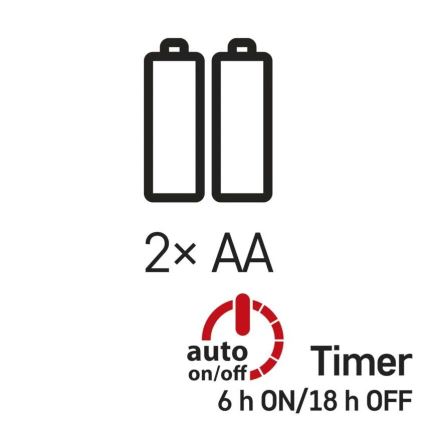 LED-jouluvalosarja 20xLED/2xAA 2,4m kylmänvalkoinen