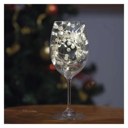 LED-jouluvalosarja 40xLED/3xAA 1,5 m lämmin valkoinen