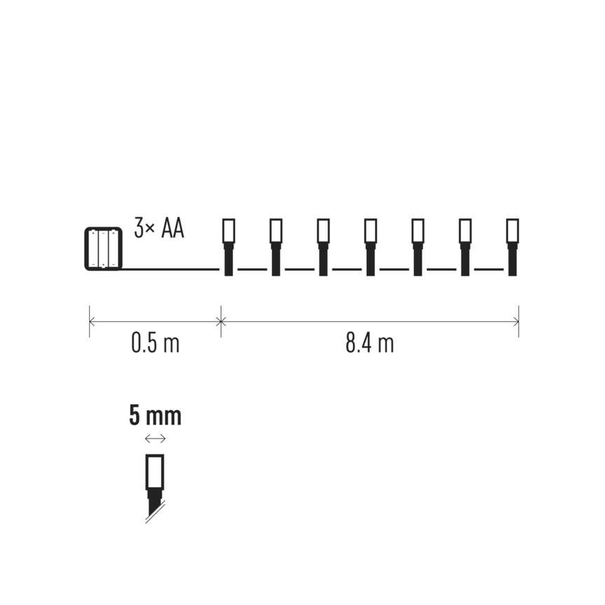 LED jouluvalot ulos 120xLED 8,9m IP44 lämmin valkoinen