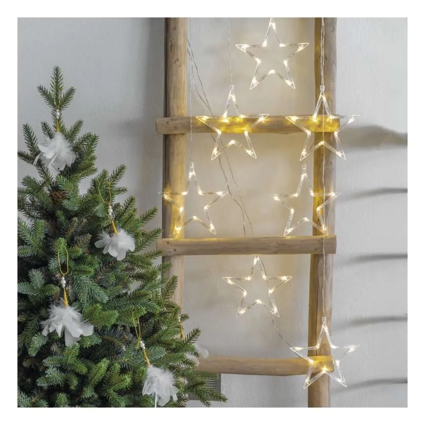 LED-jouluvaloverho 70 LED / 3,6 W 567 x 125 cm lämmin valkoinen