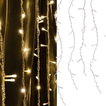 LED-jouluvaloverho ESTELLA 47xLED/8 toimintoa 3,5 m lämmin valkoinen