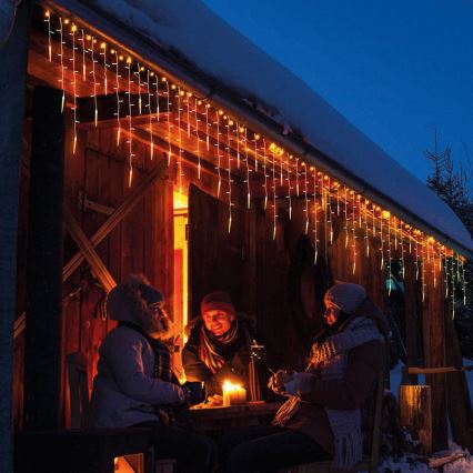 LED-jouluvaloverho ulkokäyttöön 180xLED 3,5x0,7 m IP44 lämmin valkoinen