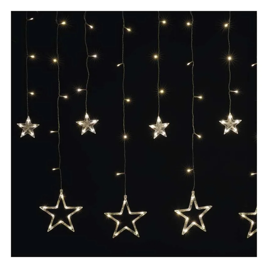 LED-jouluverho 115xLED/1,35W 6,85x1,05 m lämmin valkoinen