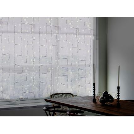 LED Jouluverho ulos CURTAIN 480xLED/8,4W/230V 3x3 m IP44 kylmänvalkoinen