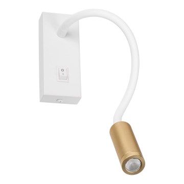 LED joustava pöytävalaisin TONIL LED/3,3W/230V valkoinen/kulta