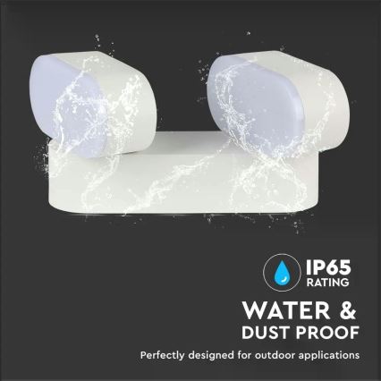 LED Joustava seinävalaisin ulkokäyttöön 2xLED/12W/230V IP65 harmaa