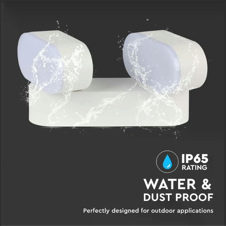 LED Joustava seinävalaisin ulkokäyttöön 2xLED/12W/230V IP65 harmaa