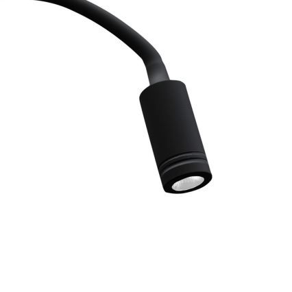 LED-joustava seinävalaisin USB-liitännällä BASE, LED 8W + LED 2W, 230V, musta