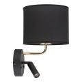 LED Joustava valaisin RICHI 1xE27/15W/230V + LED/3W/230V musta