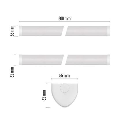 LED kaapin alavalaisin LED/20W/230V 4000K 60 cm