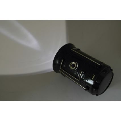 LED Kannettava aurinkokennolamppu LED/1200mAh musta