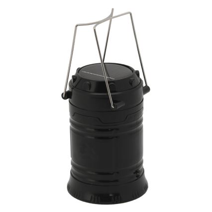 LED Kannettava aurinkokennolamppu LED/1200mAh musta