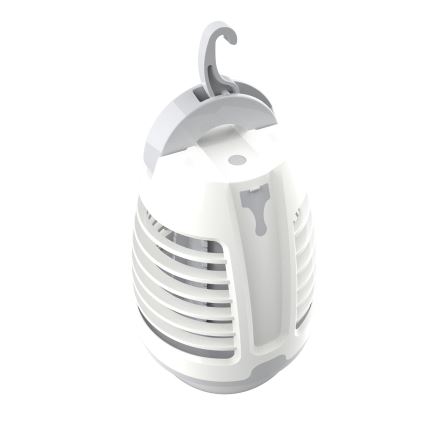 LED Kannettava ladattava hyttysansa LED/5W/1800 mAh IPX4 valkoinen/harmaa