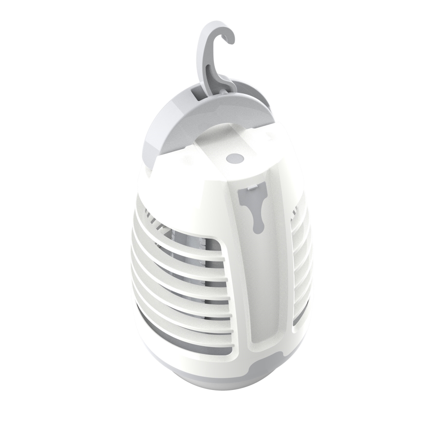 LED Kannettava ladattava hyttysansa LED/5W/1800 mAh IPX4 valkoinen/harmaa